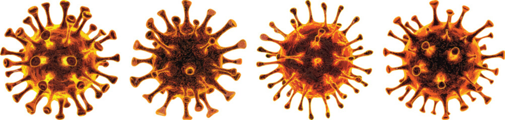 Coronavirus Vector Illustration Isolated on White Background