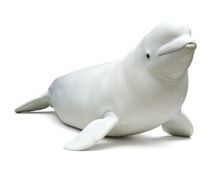 White whale figurine, posed