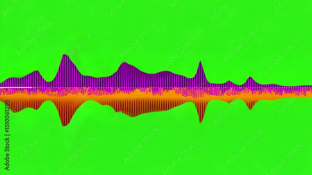 Poster vibrant audio visualization: a captivating digital audio waveform dances across a vivid backdrop, re