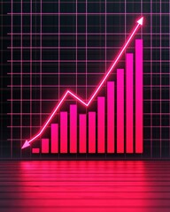 Fototapeta premium Resilience and Recovery: Flatline graph turning into upward curve symbolizing overcoming failure in business or life.