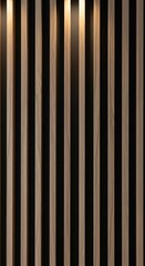 Obraz premium Abstract striped design in black and beige, illuminated with vertical lights
