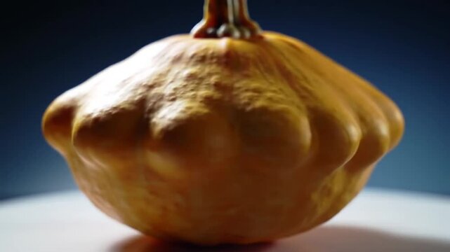 Close Up View Of A Yellow Pattypan Squash Vegetable