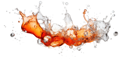 Soda Pop Splash Freeze on White Background

