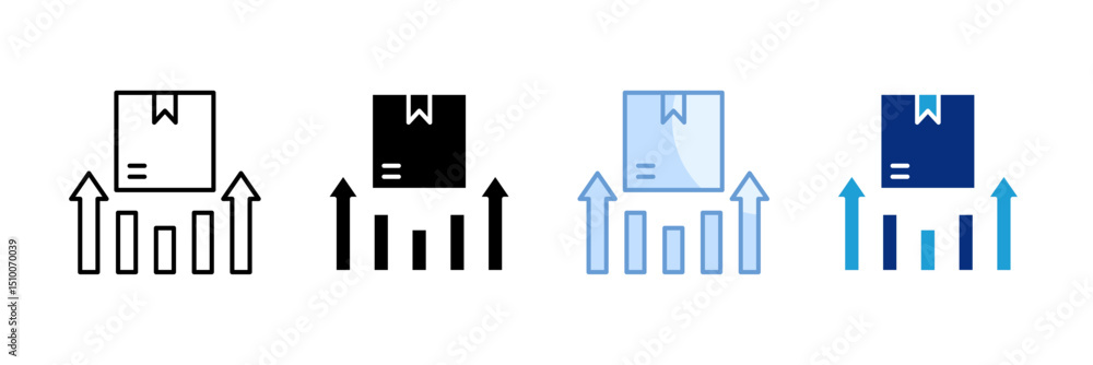 Aufkleber development icon set multiple style collection