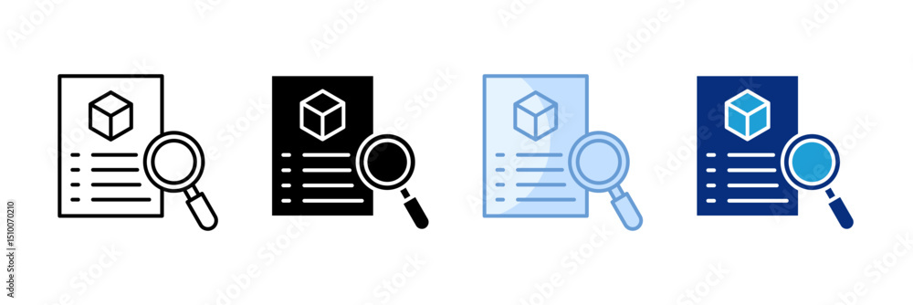 Poster quality control icon set multiple style collection