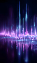 Abstract neon light formation creates a captivating futuristic and immersive visual experience showcasing modern digital artistry