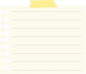 Lined Paper Sheet Vector