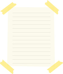 Lined Paper Sheet Vector