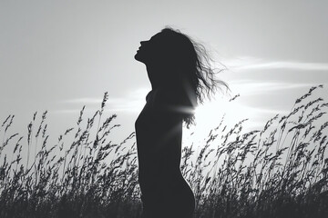 Woman standing in a field