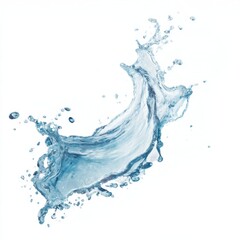 fresh water splash isolated on white, dynamic water splash on white background, blue water splash isolated, refreshing water wave abstract, water splash art, transparent,aqua splash, easy to clip path