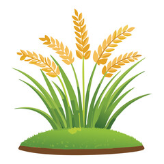 Golden Wheat Plant on Mound