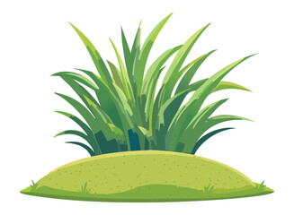 Dense Green Grass Bunch Design