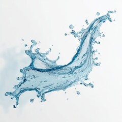 fresh water splash isolated on white, dynamic water splash on white background, blue water splash isolated, refreshing water wave abstract, water splash art, transparent,aqua splash, easy to clip path