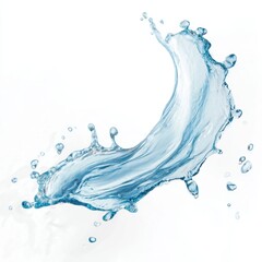 fresh water splash isolated on white, dynamic water splash on white background, blue water splash isolated, refreshing water wave abstract, water splash art, transparent,aqua splash, easy to clip path