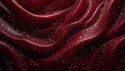 Rich burgundy fabric with gold glitter