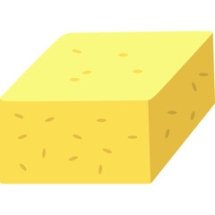 Illustration of a Block of Tofu