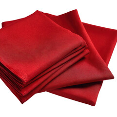 Stack of Red Napkins: A pristine stack of vibrant red napkins, evoking a sense of warmth and sophistication.