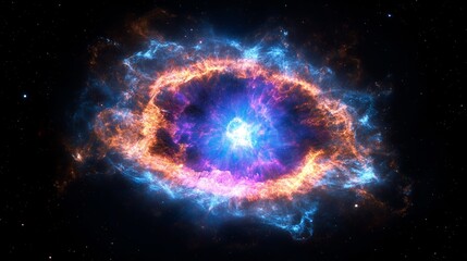 Obraz premium Stunning celestial display of a star's death in vibrant colors captured in deep space