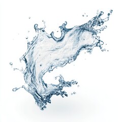 fresh water splash isolated on white, dynamic water splash on white background, blue water splash isolated, refreshing water wave abstract, water splash art, transparent,aqua splash, easy to clip path