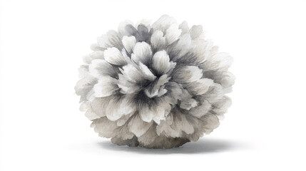 A single watercolor puffball