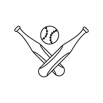 base ball lineal icon with white background vector stock illustration