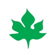 Green Leaf Icon Symbolizing Nature and Eco-Friendly Concepts