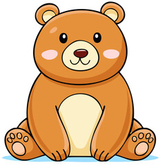 Obraz premium Cute Cartoon Bear