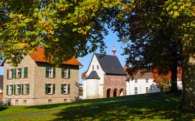 Stadt Lorsch an der Bergstrasse, Hessen, Stadtimpression Kloster