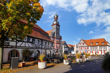 Stadt Lorsch an der Bergstrasse, Hessen, Stadtimpression Rathaus