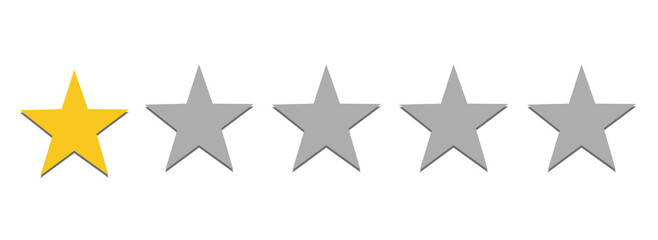 1 star customer feedback concept, one star Rating review, Top quality, Rating stars icon, Five star sign, Rating symbol transparent cutout.png