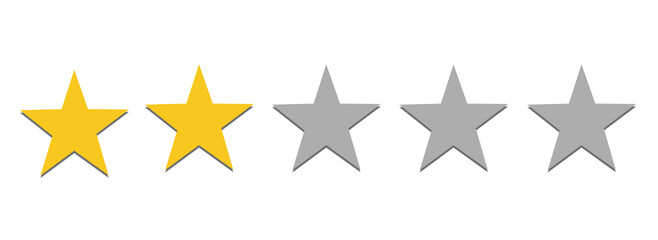 2 stars customer feedback concept, two Rating review, Top quality, Rating stars icon, Five star sign, Rating symbol transparent cutout.png