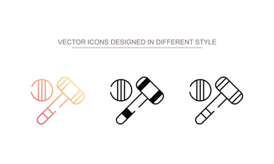 Croquet icon design with white background stock illustration