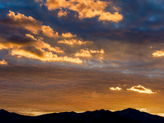 Sunrise brightens Marathonas, Greece