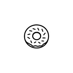 Obraz premium Simple Donut Icon Vector Design
