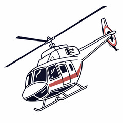 helicopter white backround & vector art
