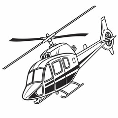 helicopter white backround & vector art