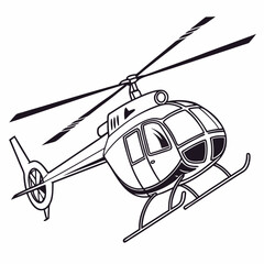 helicopter white backround & vector art