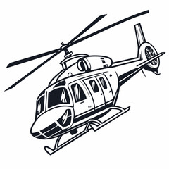 helicopter white backround & vector art