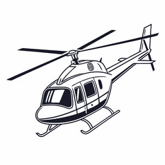 helicopter white backround & vector art