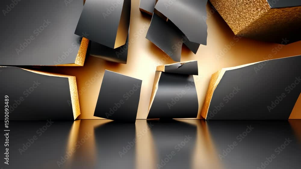 Poster the artistic installation features striking and dramatic lighting that emphasizes both texture and f