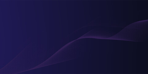 Abstract glowing wave lines on dark blue background. Dynamic wave pattern. Modern flowing wavy lines. Futuristic technology concept. Suit for banner, poster, cover, brochure, flyer, website