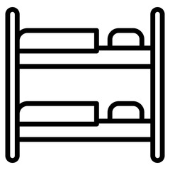 Bunk Bed  Icon Element For Design