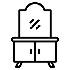 Vanity Table  Icon Element For Design