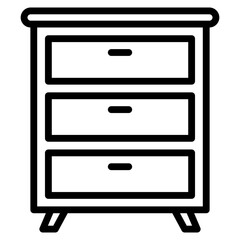 Drawer Chest  Icon Element For Design