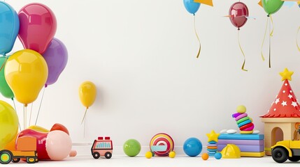 A bright and inviting white background designed for daycare center promotion. The clean and simple white backdrop creates a pure and friendly atmosphere