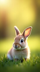 Obraz premium rabbit on the grass