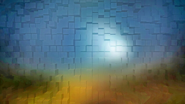 Abstract 3D Cube Pattern with Gradient Light and Geometric Depth