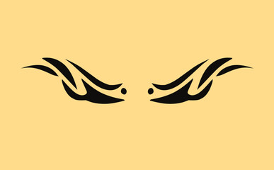 vector illustration of an abstract wings tattoo design