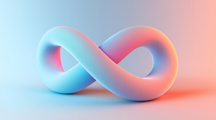 Fototapeta premium Abstract Pastel Infinity Symbol Design