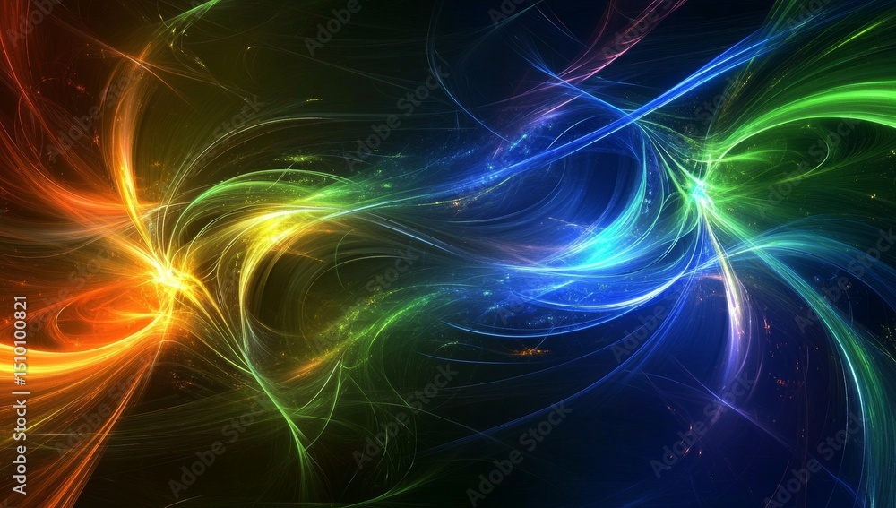 Poster a contemporary template featuring a gradient horizontal design with abstract and trendy bright circl